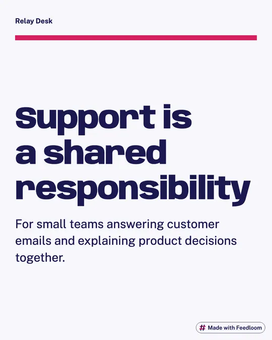 Text post about founders and small support teams sharing customer replies and product explanations.