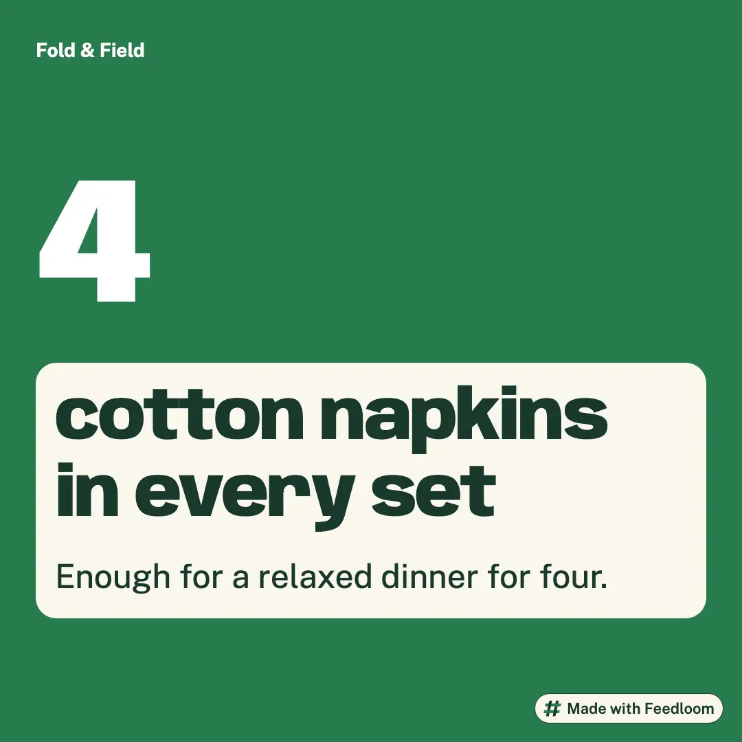 Fold & Field (sample brand): number post, square 1:1, ready to publish
