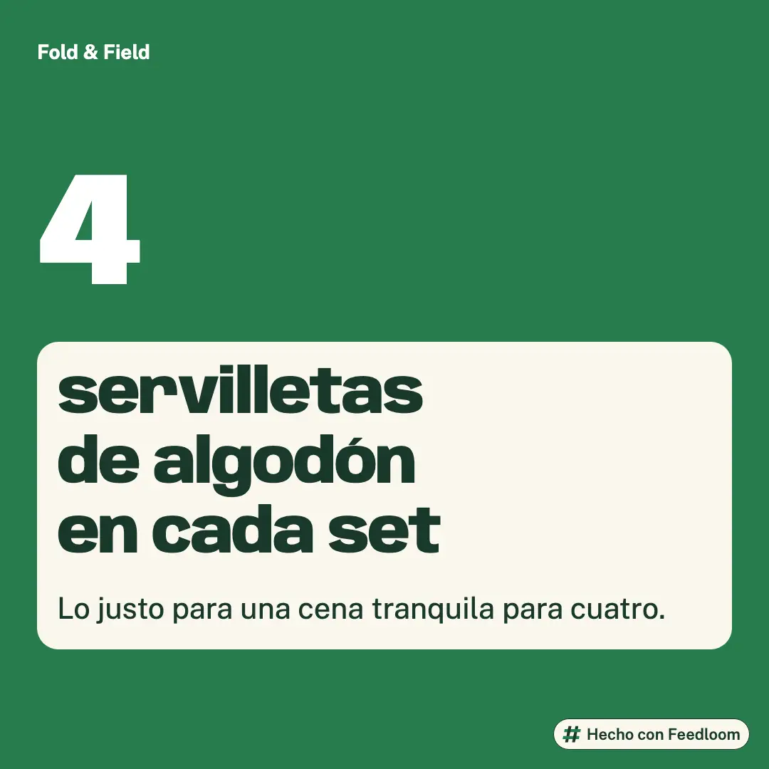 Fold & Field (marca de ejemplo): publicación de cifra, cuadrado 1:1, lista para publicar