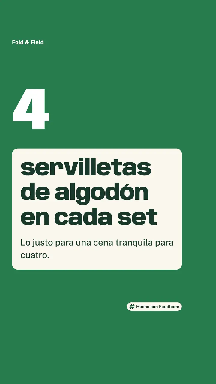 Fold & Field (marca de ejemplo): publicación de cifra, vertical 9:16, lista para publicar