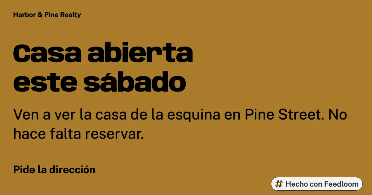Harbor & Pine Realty (marca de ejemplo): publicación de anuncio de lanzamiento, LinkedIn horizontal, lista para publicar