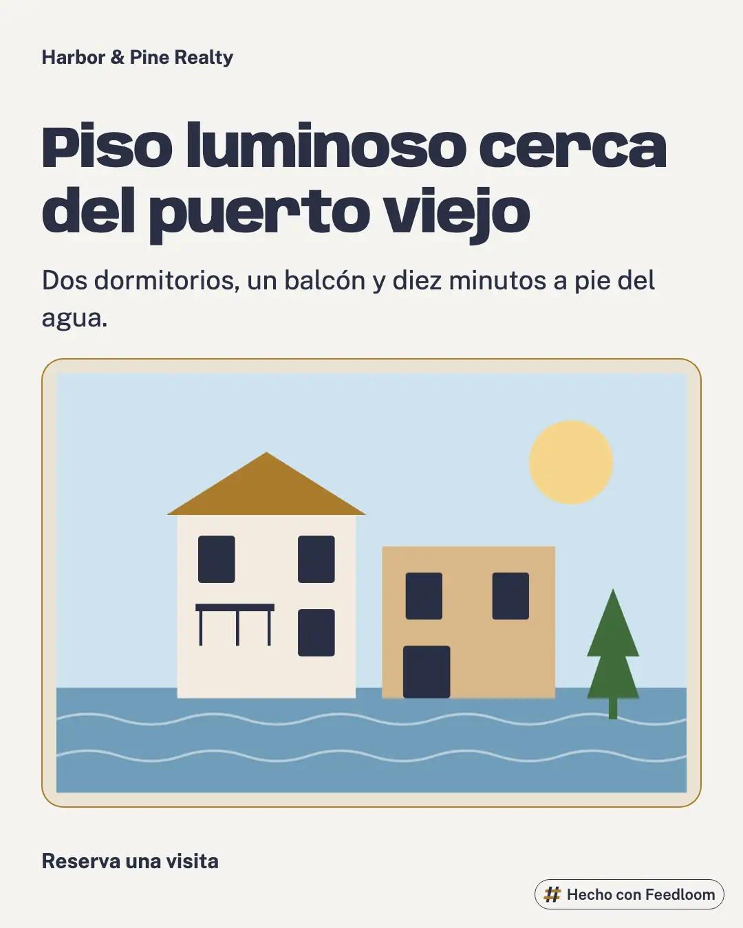 Harbor & Pine Realty (marca de ejemplo): publicación de producto, Instagram 4:5, lista para publicar