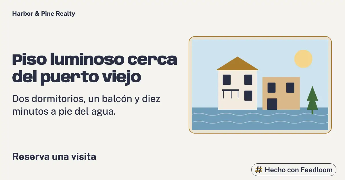 Harbor & Pine Realty (marca de ejemplo): publicación de producto, LinkedIn horizontal, lista para publicar