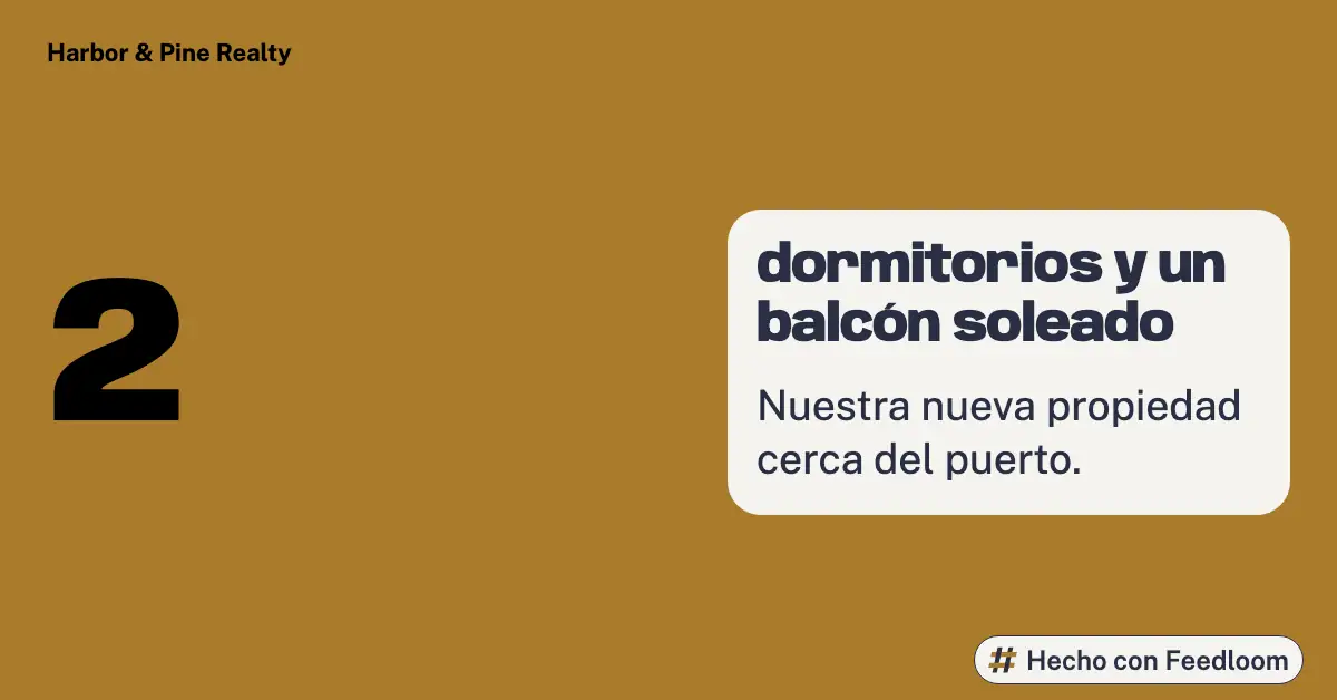 Harbor & Pine Realty (marca de ejemplo): publicación de cifra, LinkedIn horizontal, lista para publicar