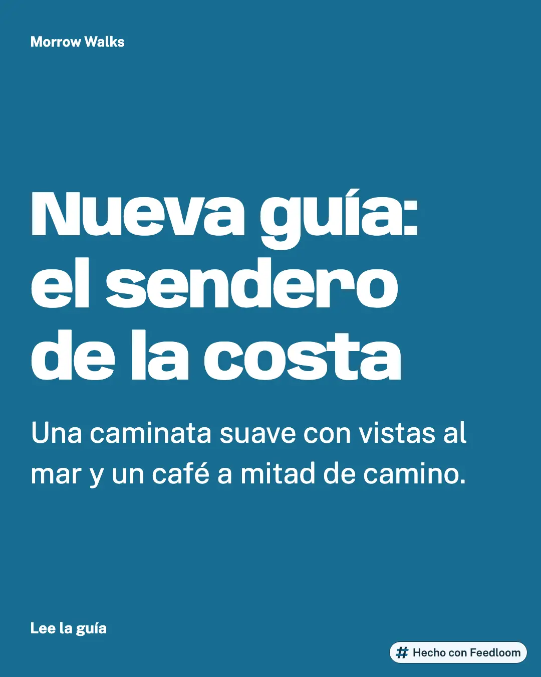 Morrow Walks (marca de ejemplo): publicación de anuncio de lanzamiento, Instagram 4:5, lista para publicar