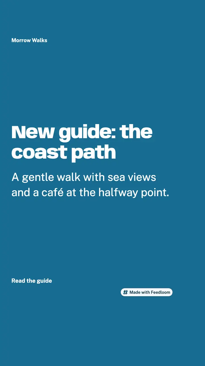 Morrow Walks (sample brand): launch announcement post, vertical 9:16, ready to publish