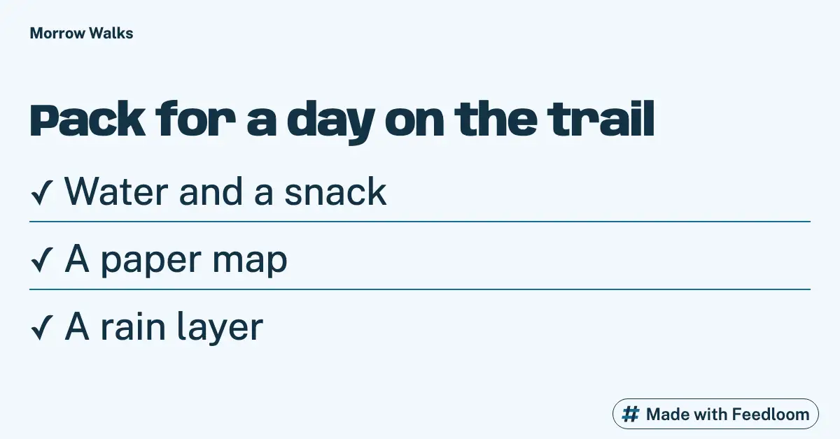 Morrow Walks (sample brand): list post, LinkedIn landscape, ready to publish