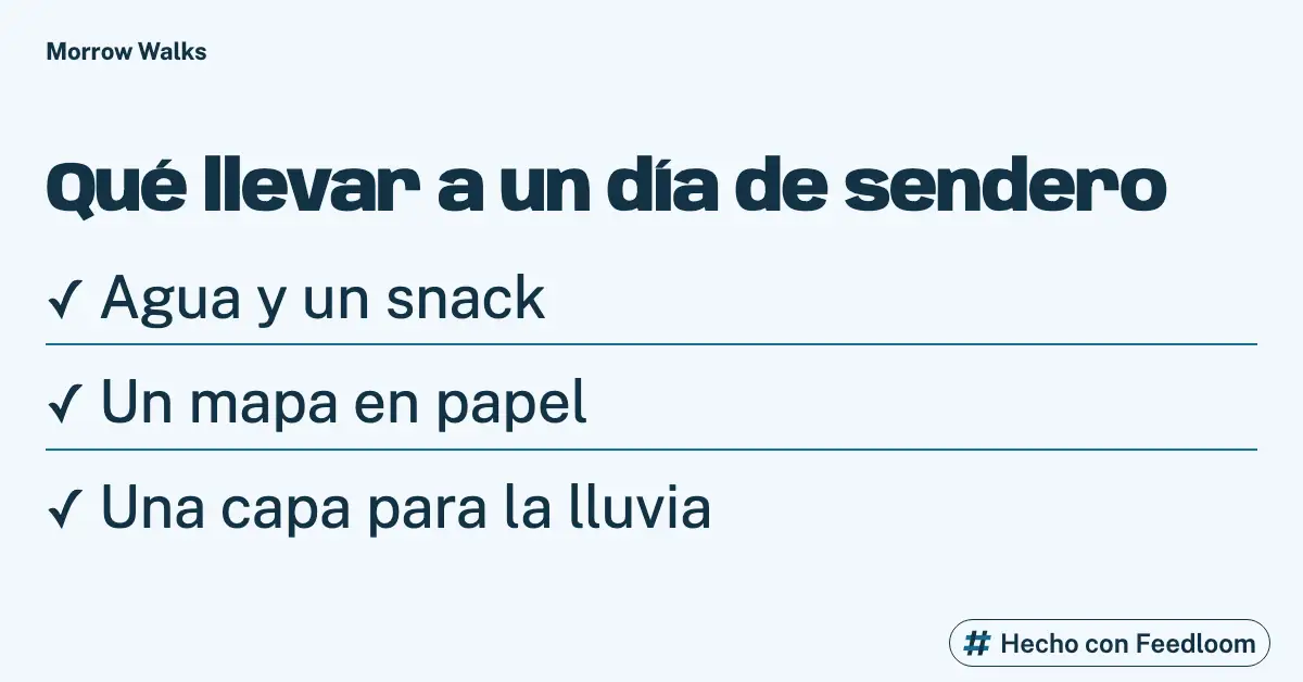 Morrow Walks (marca de ejemplo): publicación de lista, LinkedIn horizontal, lista para publicar