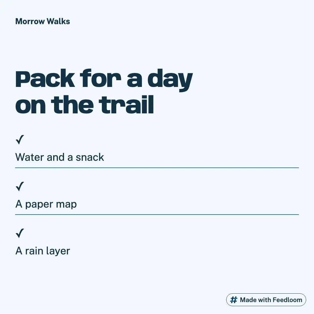 Morrow Walks (sample brand): list post, square 1:1, ready to publish