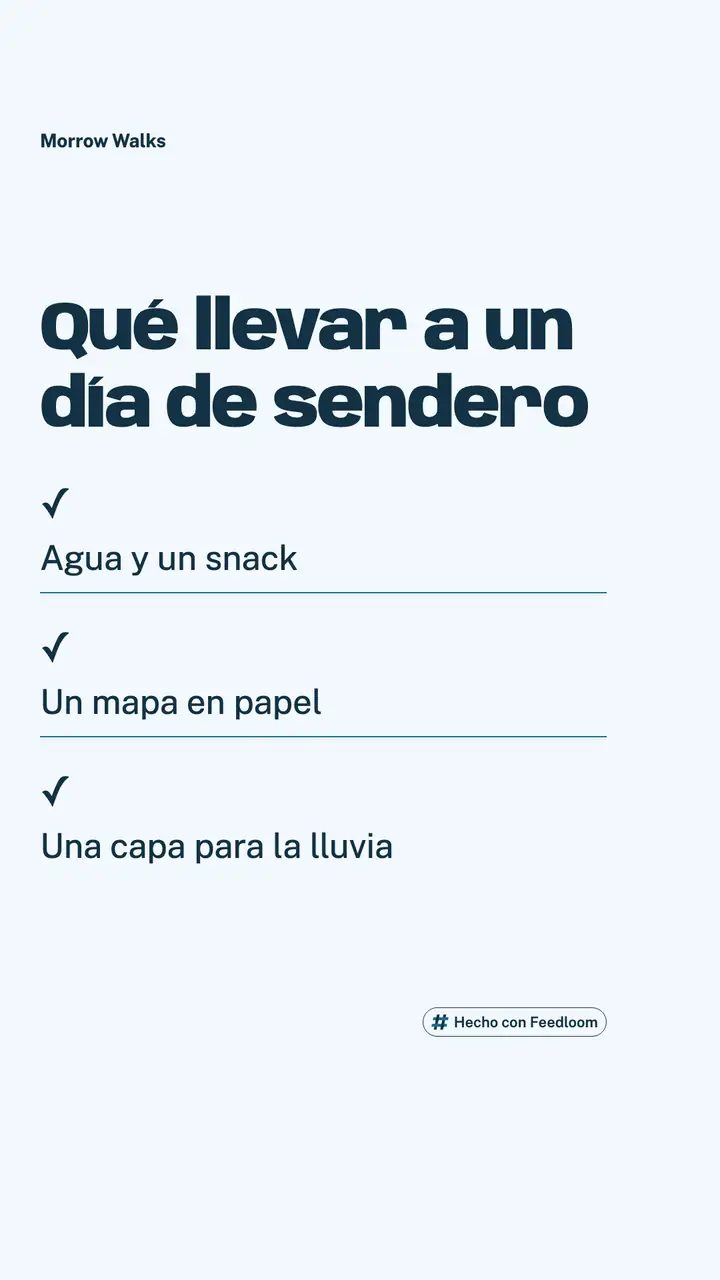 Morrow Walks (marca de ejemplo): publicación de lista, vertical 9:16, lista para publicar