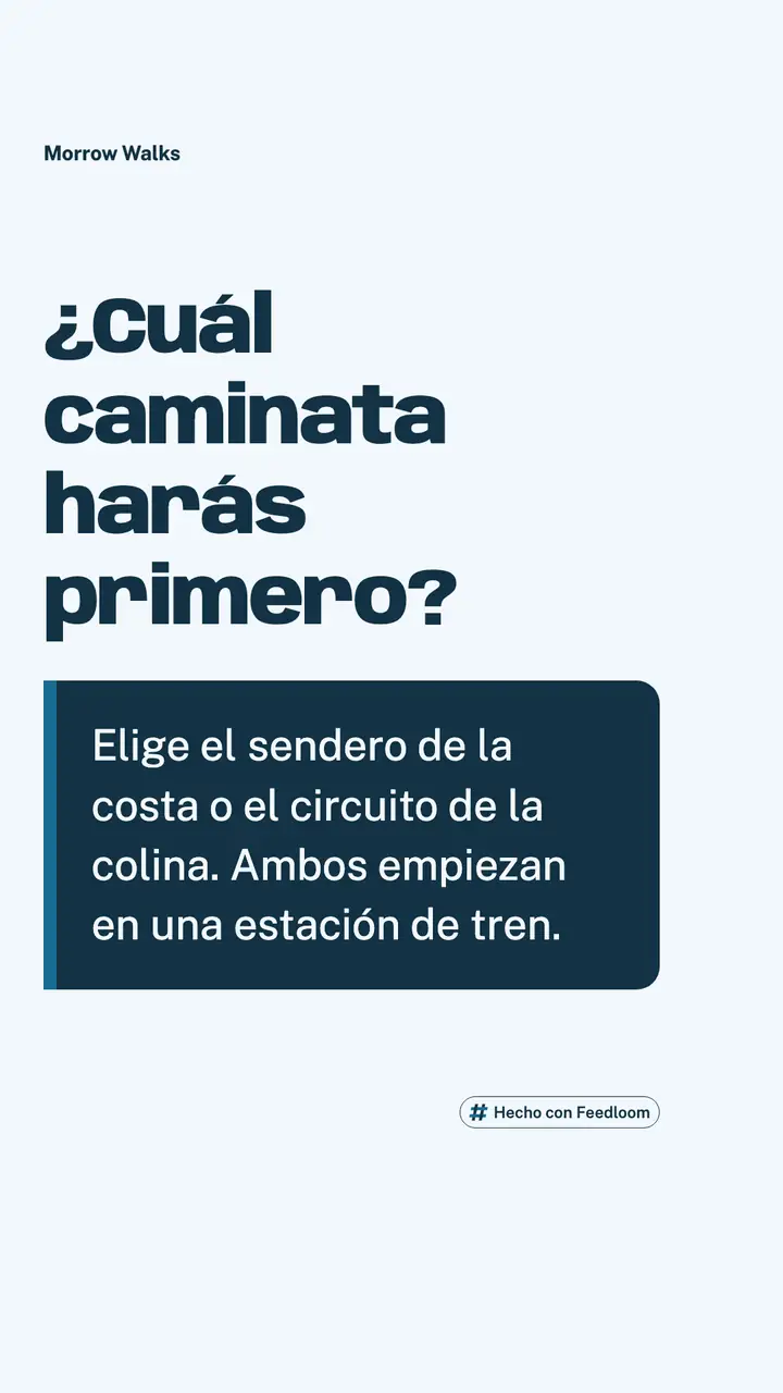 Morrow Walks (marca de ejemplo): publicación de pregunta, vertical 9:16, lista para publicar