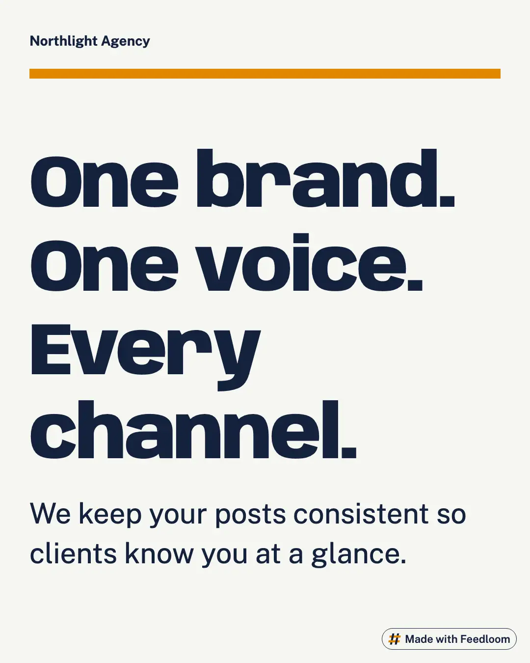 Northlight Agency (sample brand): headline post, Instagram 4:5, ready to publish