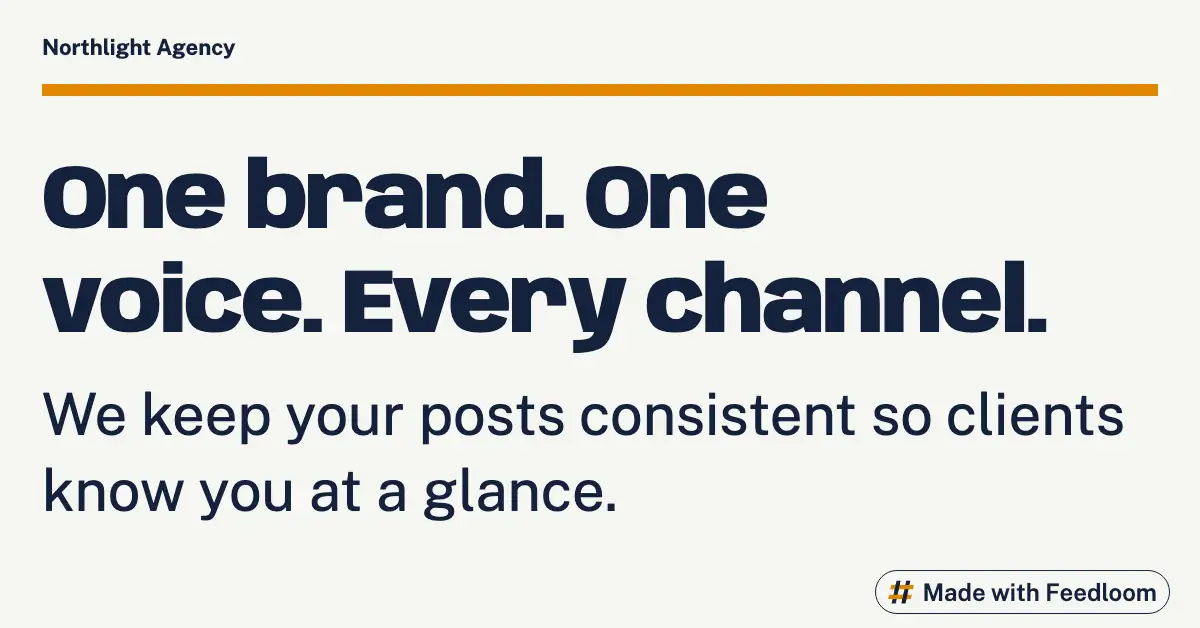 Northlight Agency (sample brand): headline post, LinkedIn landscape, ready to publish