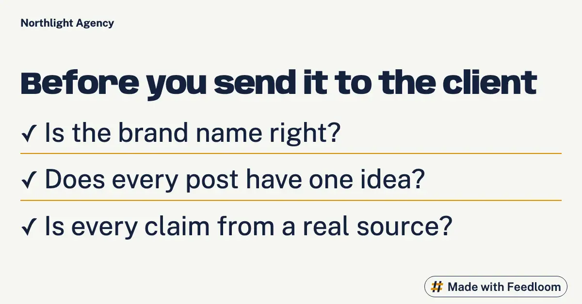 Northlight Agency (sample brand): list post, LinkedIn landscape, ready to publish