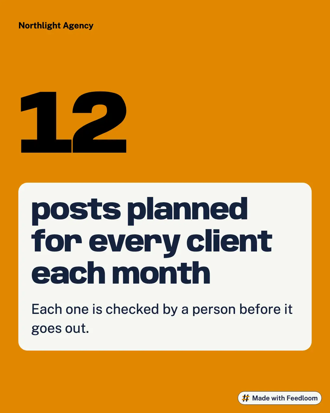 Northlight Agency (sample brand): number post, Instagram 4:5, ready to publish