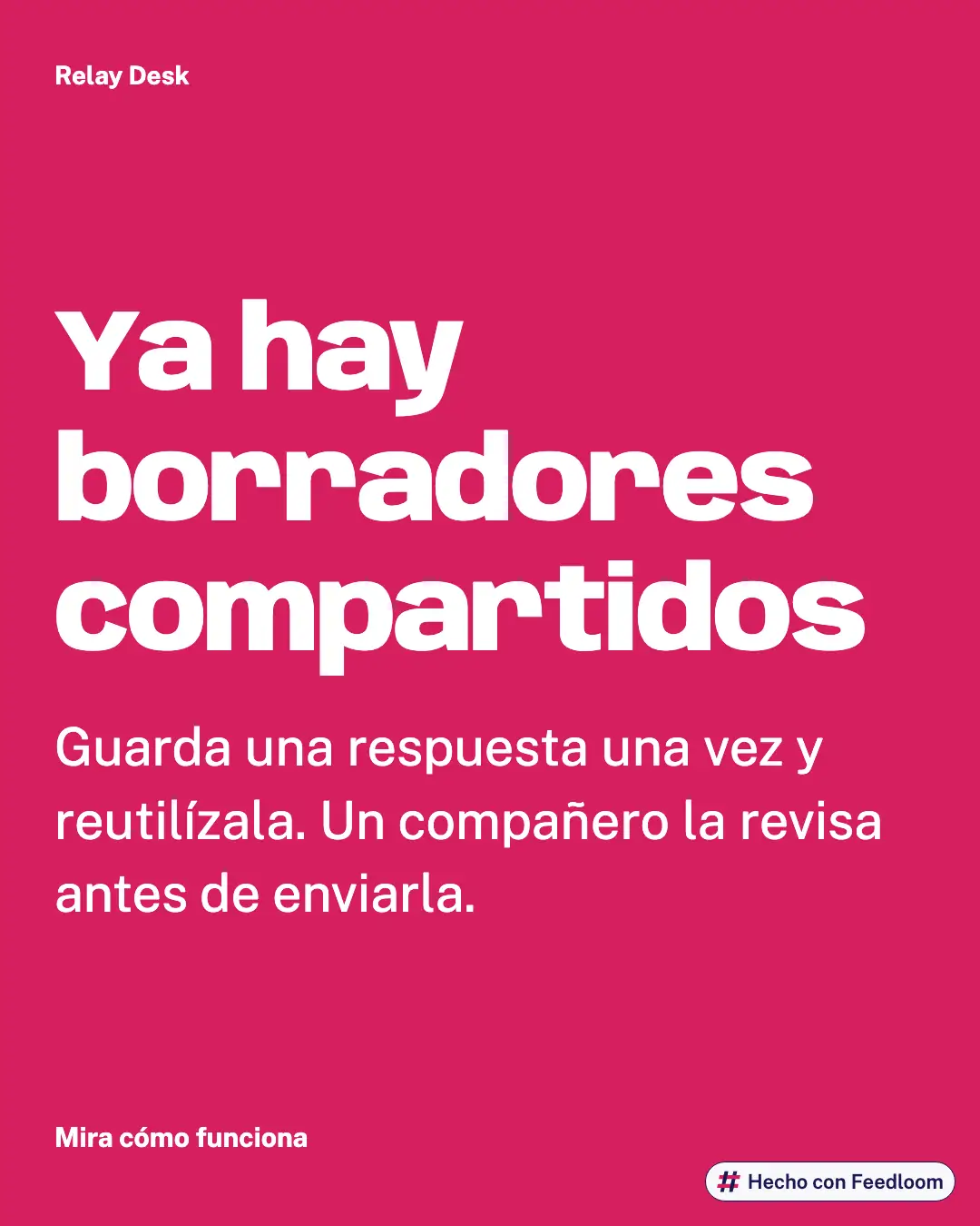 Relay Desk (marca de ejemplo): publicación de anuncio de lanzamiento, Instagram 4:5, lista para publicar