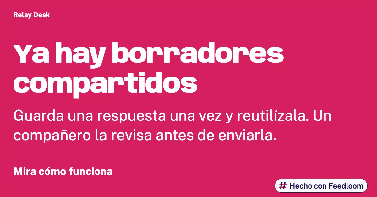 Relay Desk (marca de ejemplo): publicación de anuncio de lanzamiento, LinkedIn horizontal, lista para publicar