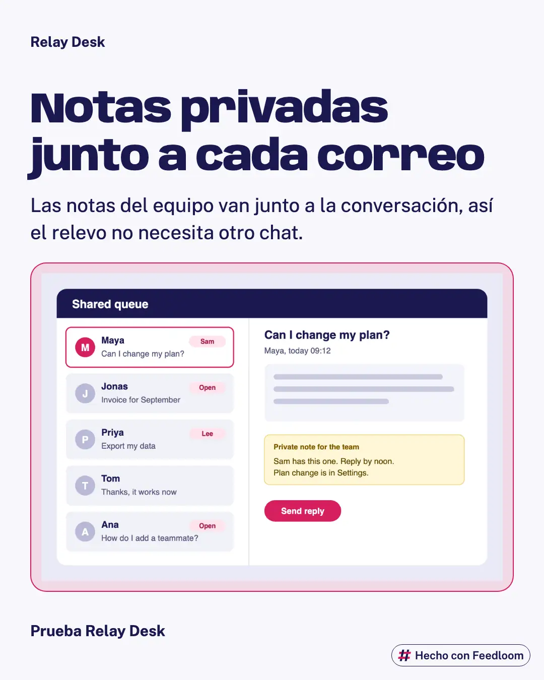 Relay Desk (marca de ejemplo): publicación de producto, Instagram 4:5, lista para publicar