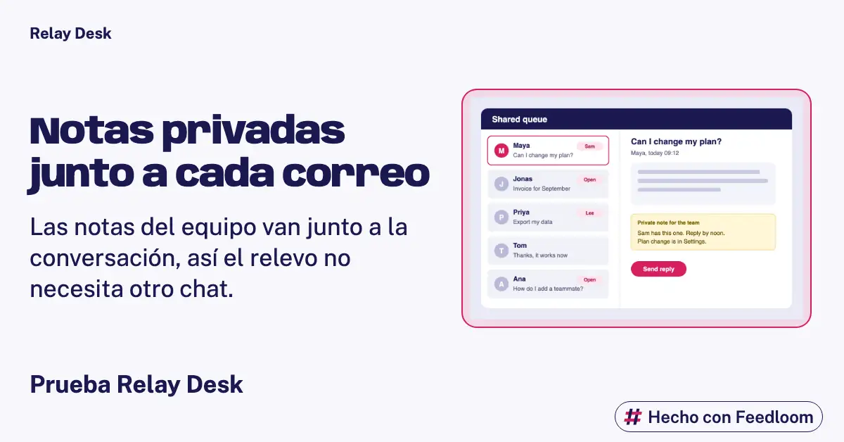 Relay Desk (marca de ejemplo): publicación de producto, LinkedIn horizontal, lista para publicar