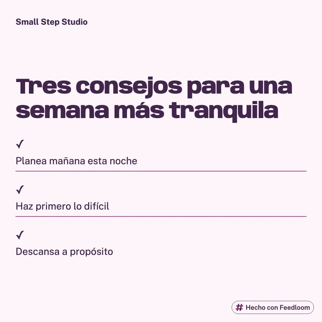 Small Step Studio (marca de ejemplo): publicación de lista, cuadrado 1:1, lista para publicar