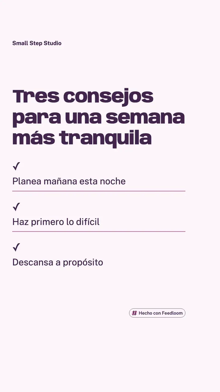 Small Step Studio (marca de ejemplo): publicación de lista, vertical 9:16, lista para publicar