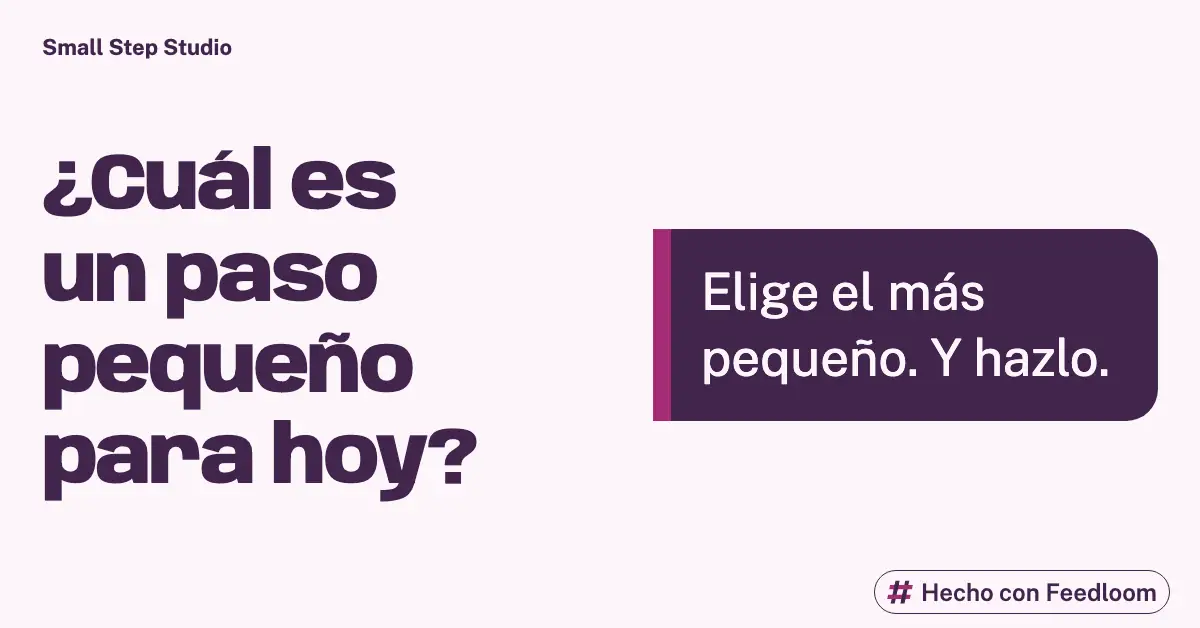 Small Step Studio (marca de ejemplo): publicación de pregunta, LinkedIn horizontal, lista para publicar