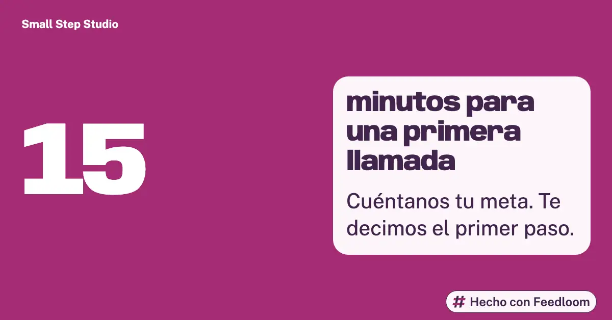 Small Step Studio (marca de ejemplo): publicación de cifra, LinkedIn horizontal, lista para publicar