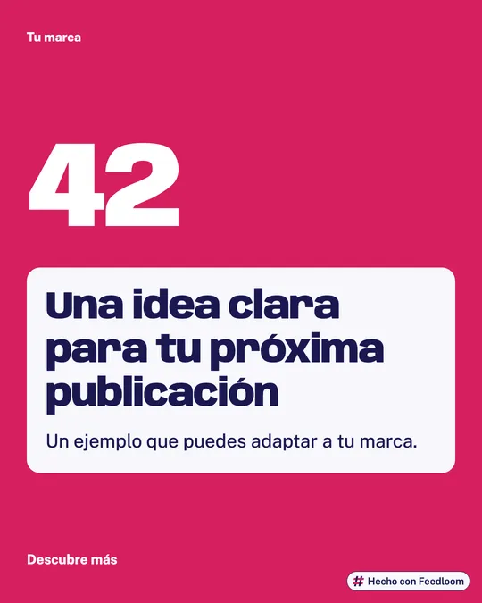 Plantillas de publicaciones con cifras y pruebas: ejemplo 1