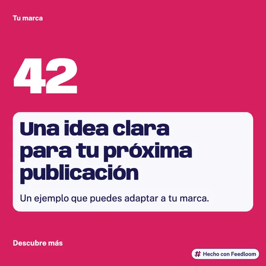 Plantillas de publicaciones con cifras y pruebas: ejemplo 2