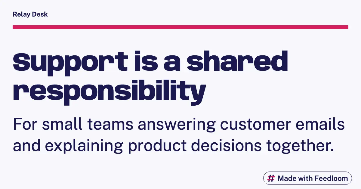 Text post about founders and small support teams sharing customer replies and product explanations.